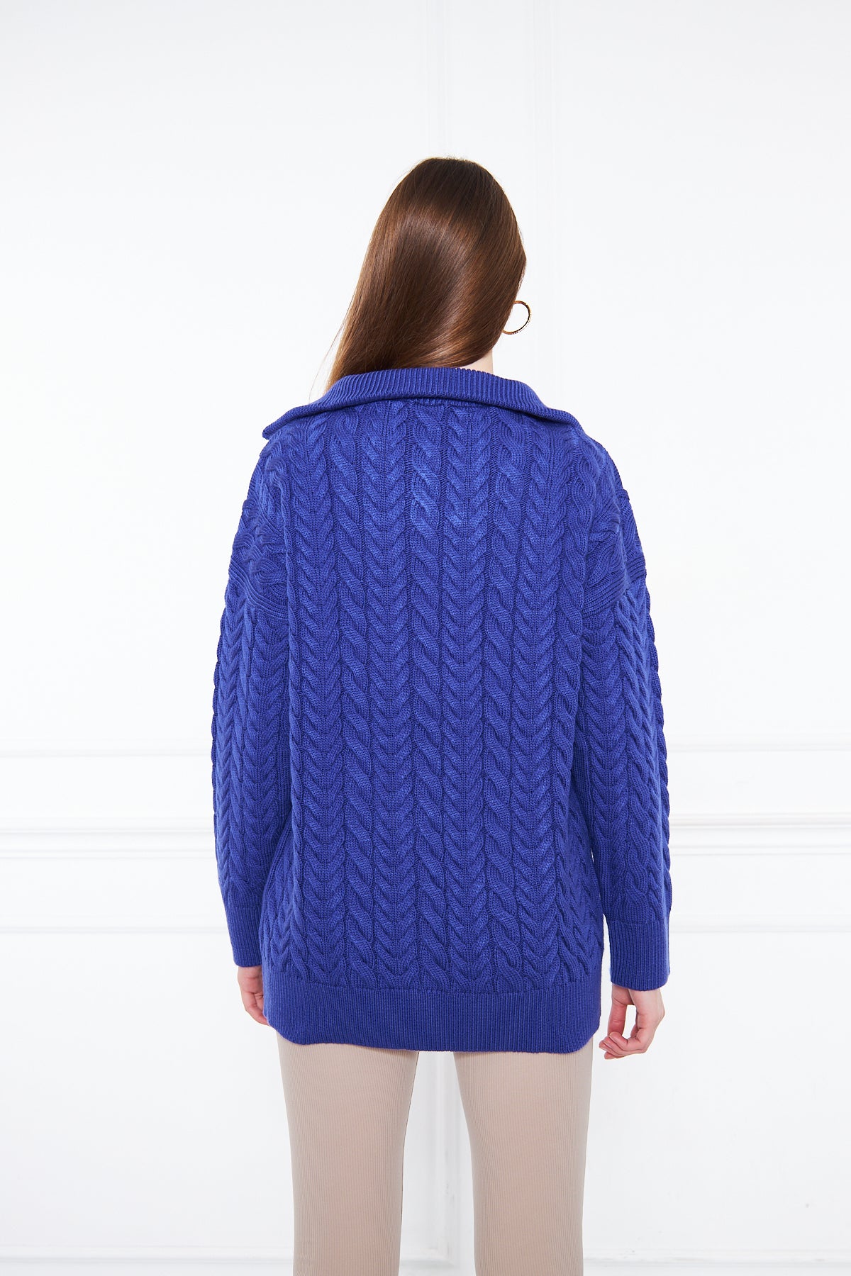 Volia Zipper Cable Sweater