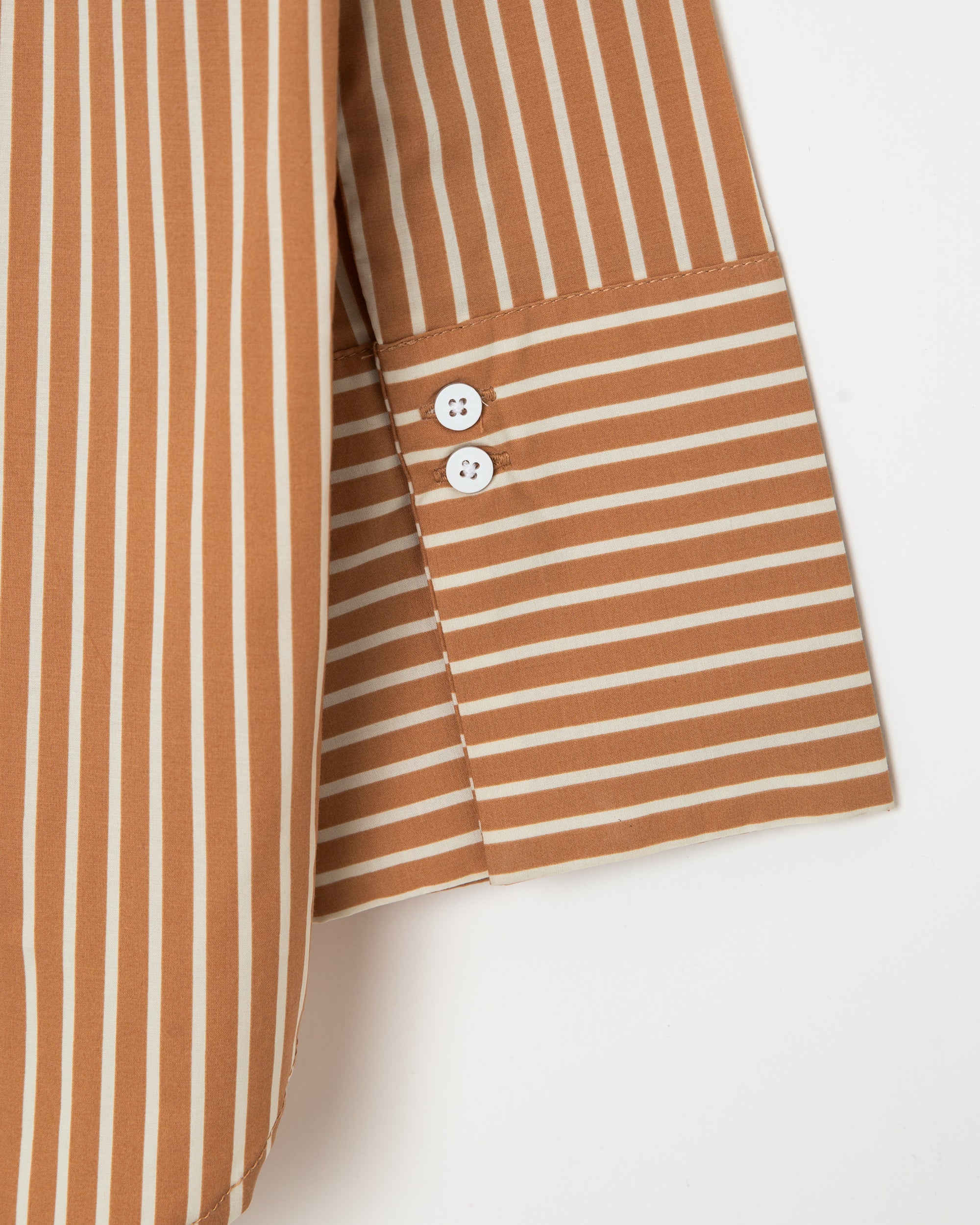 Brown & White Button Up