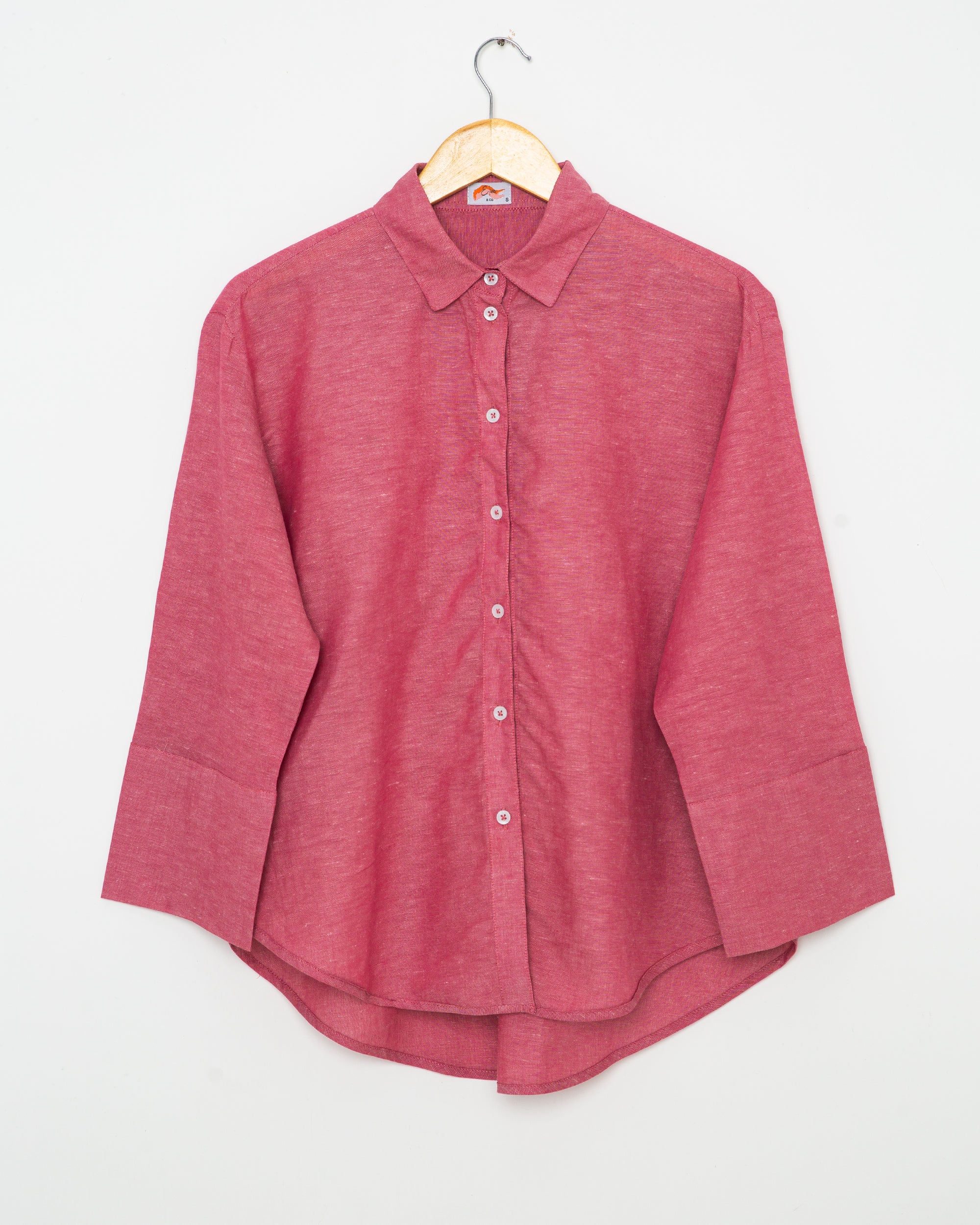 Red Chambray Button Up