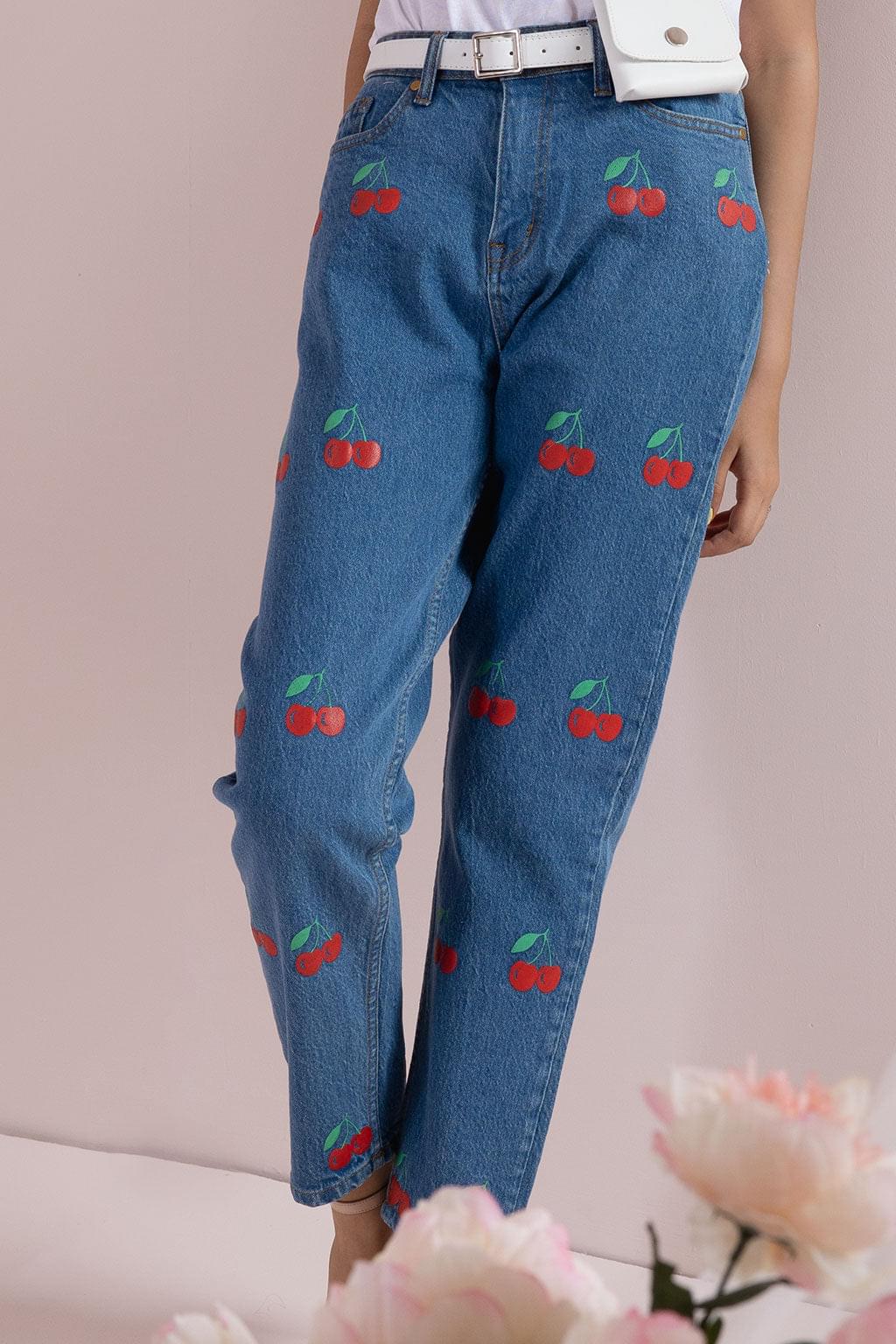 Cherry Pie Mom Jeans
