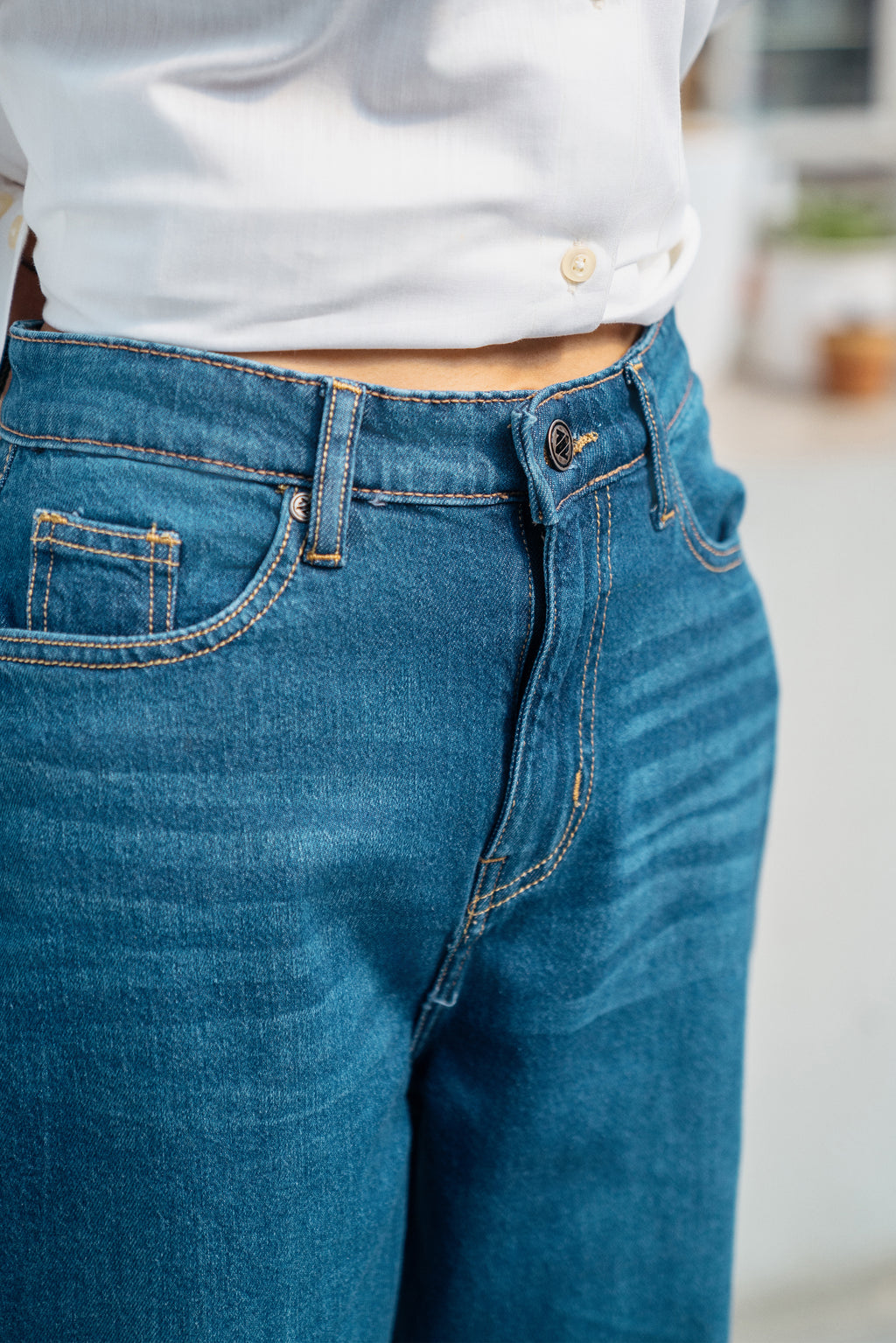 Blue Straight Jeans