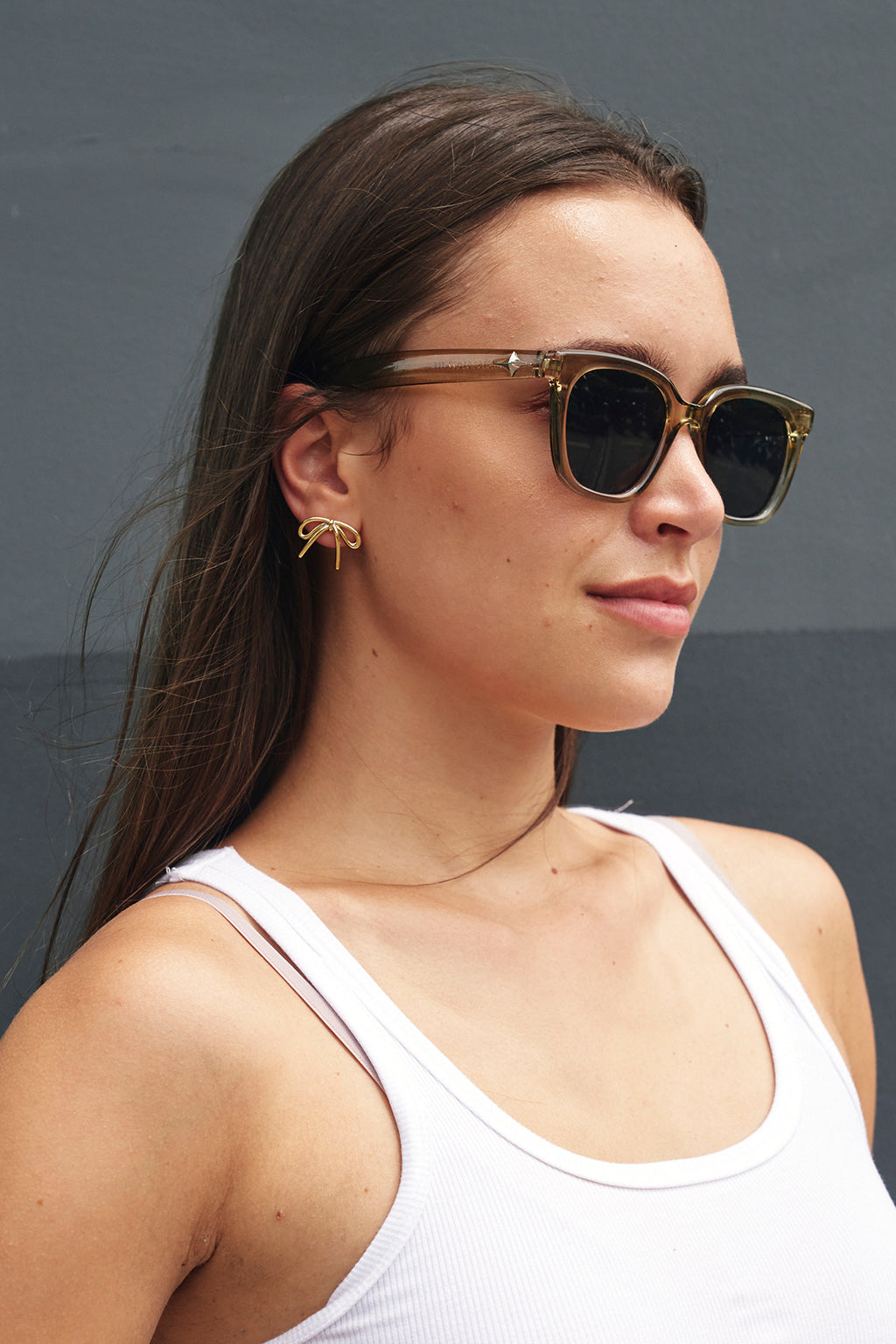 Bow Gold Earrings