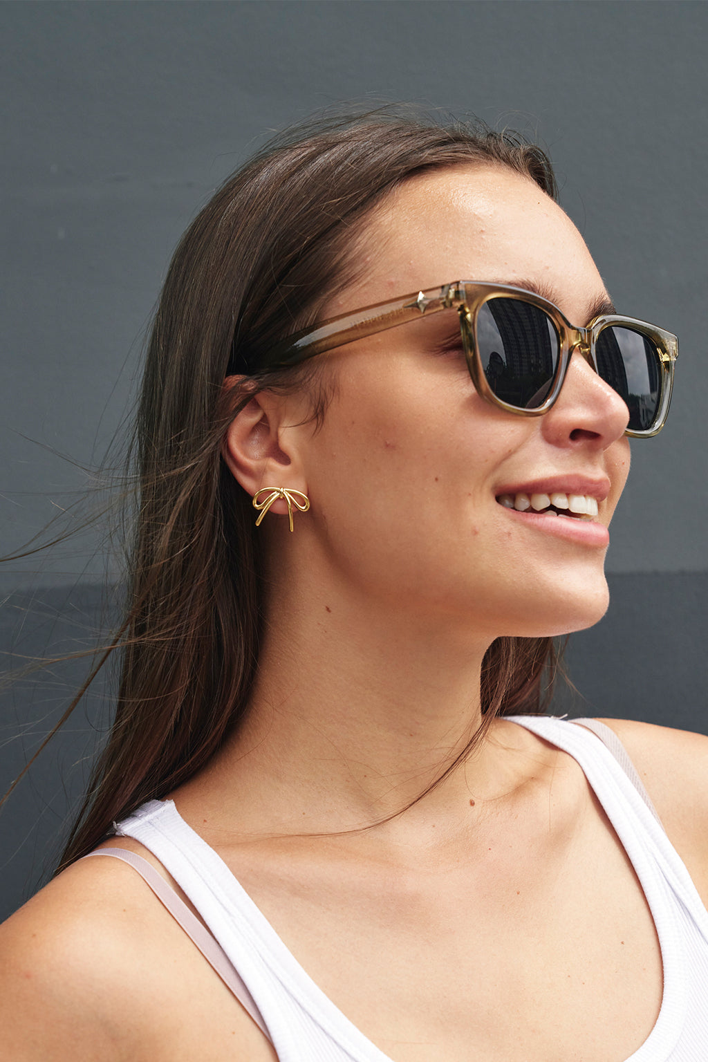 Bow Gold Earrings