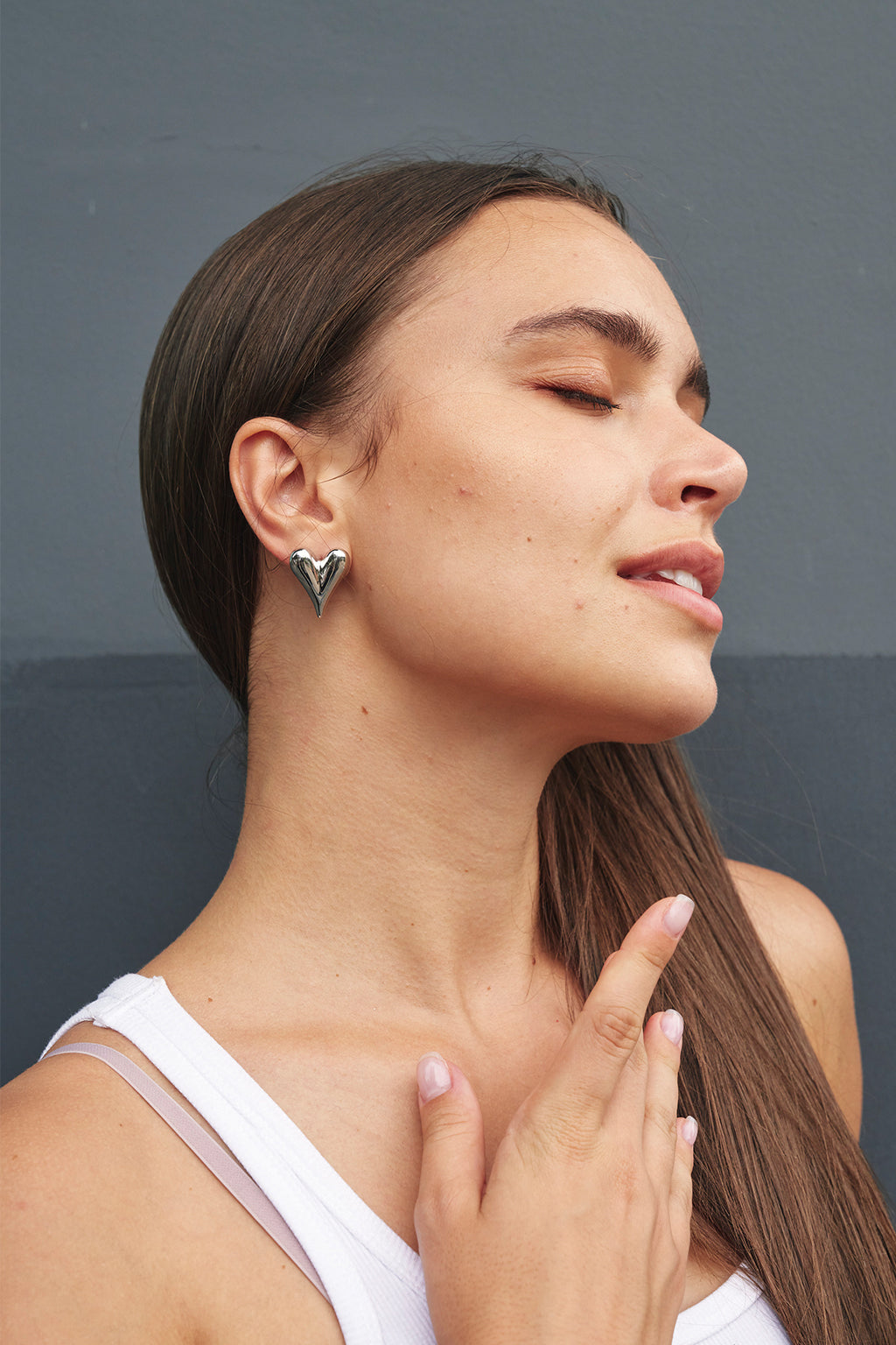 Silver Heart Earrings