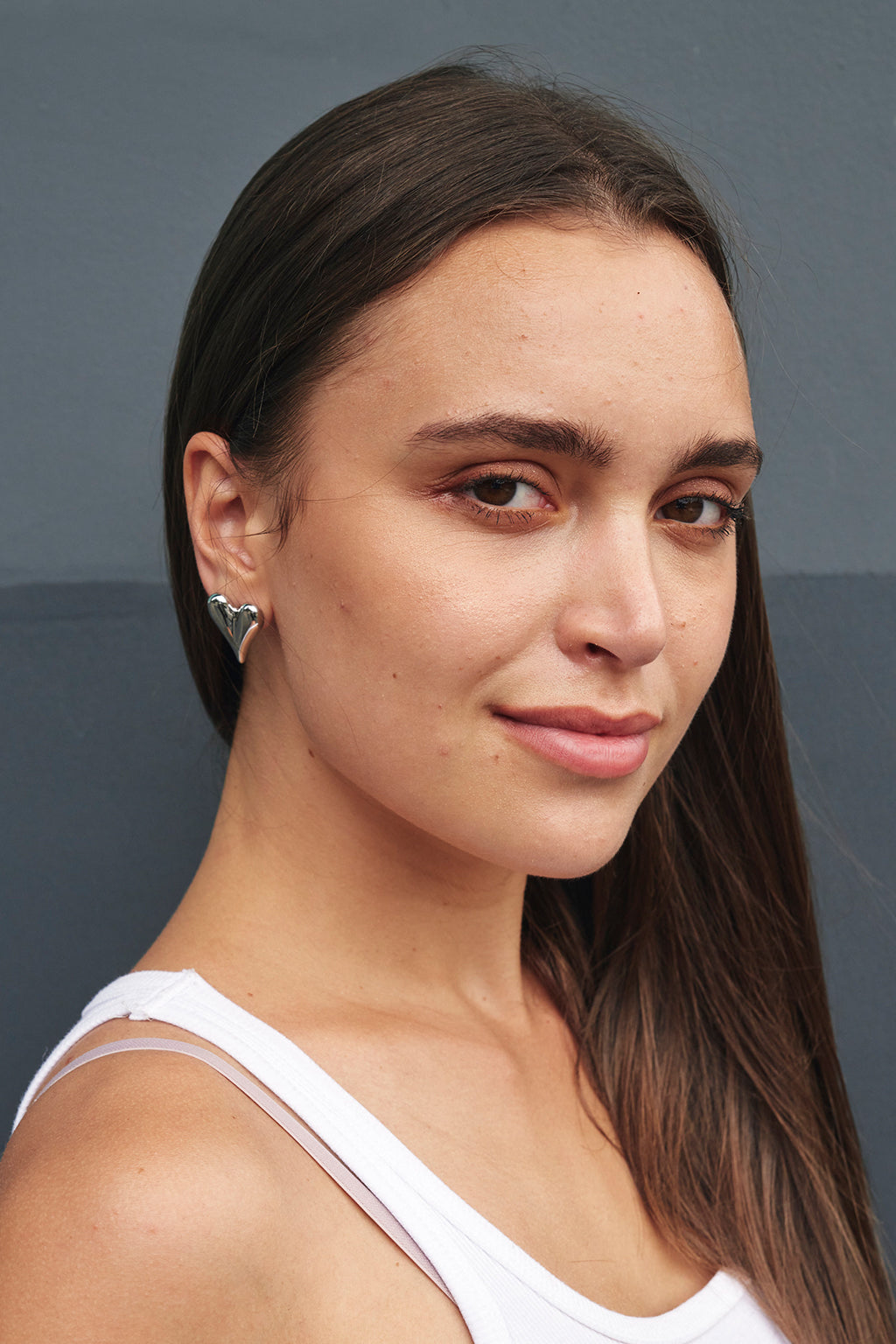 Silver Heart Earrings