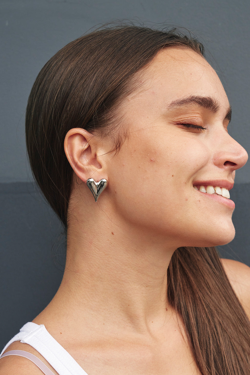 Silver Heart Earrings