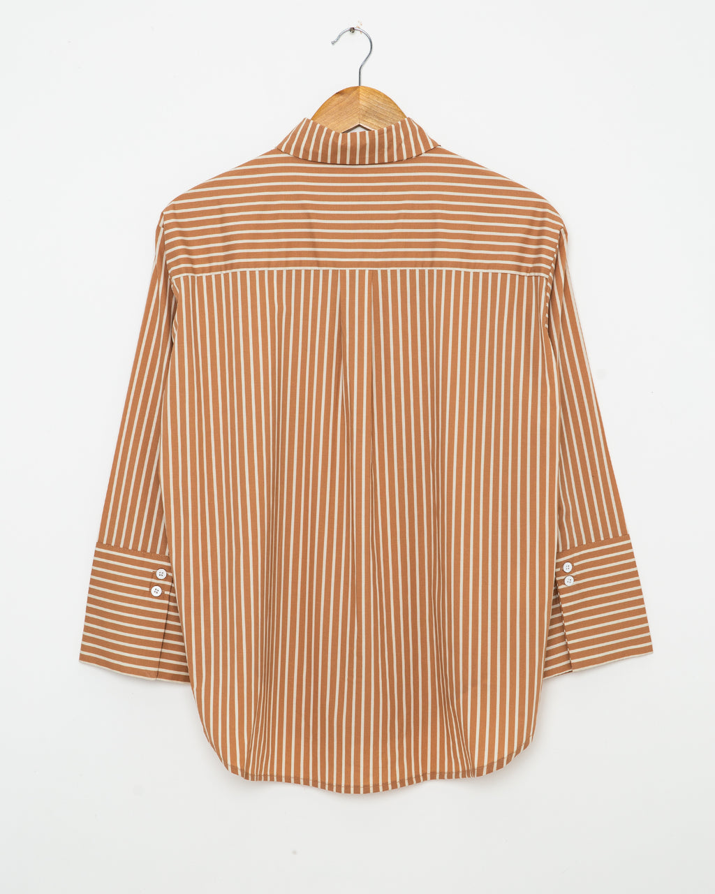 Brown & White Button Up