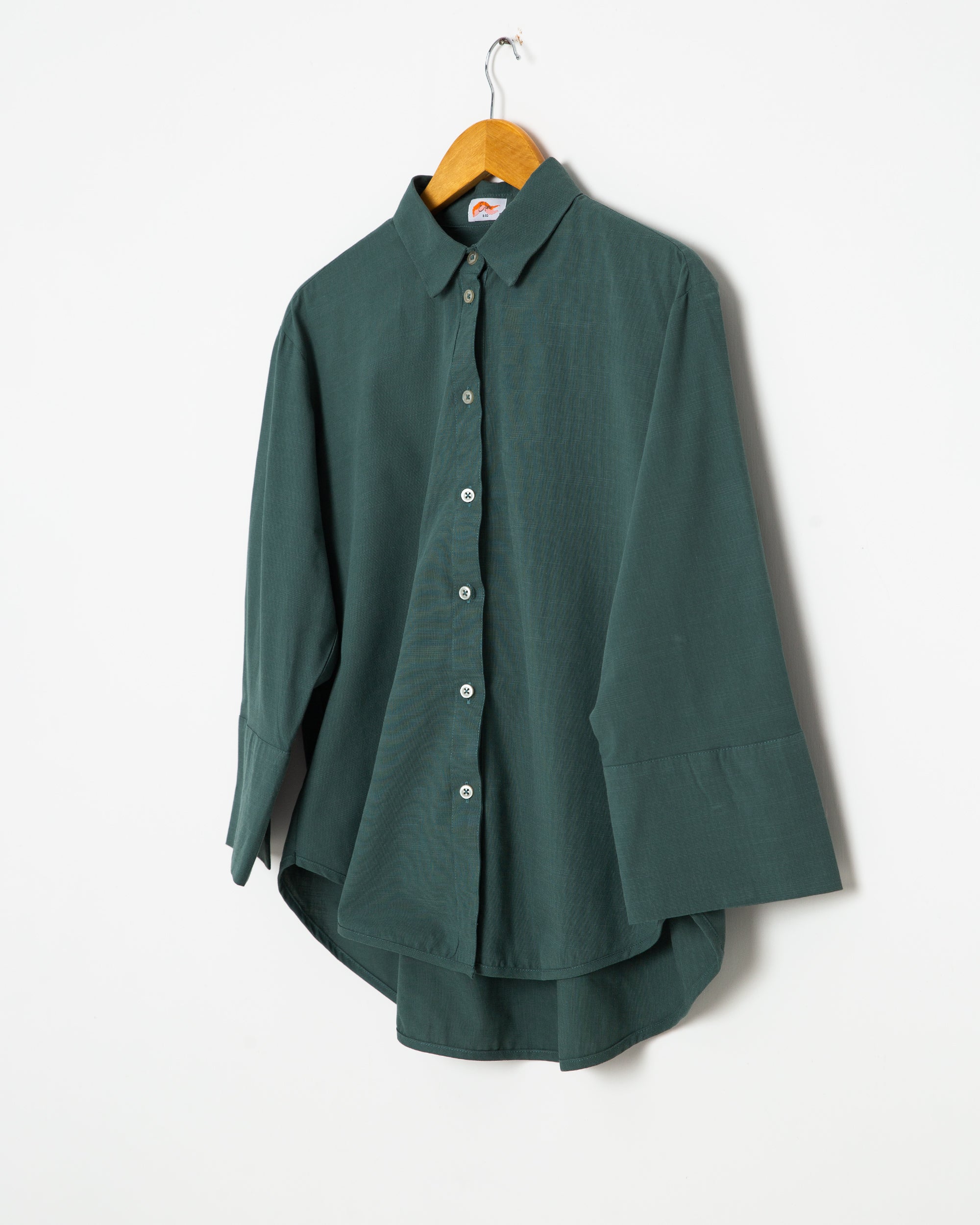 Green Button Up