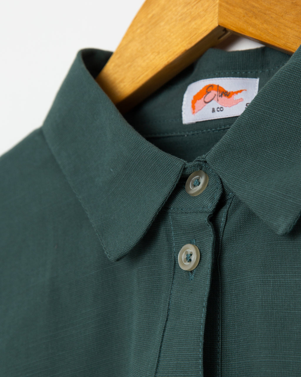 Green Button Up