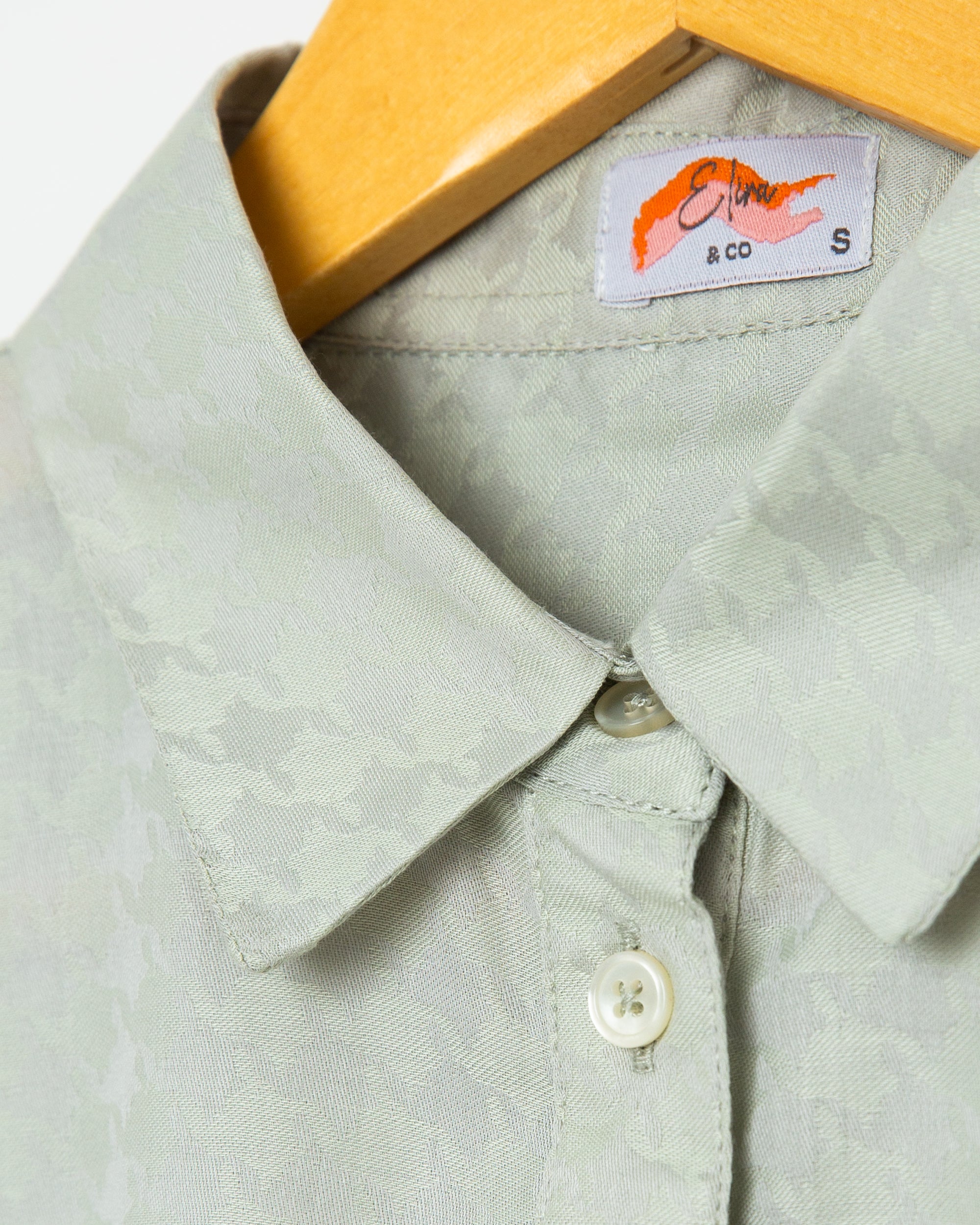 Lime Self Textured Button Up