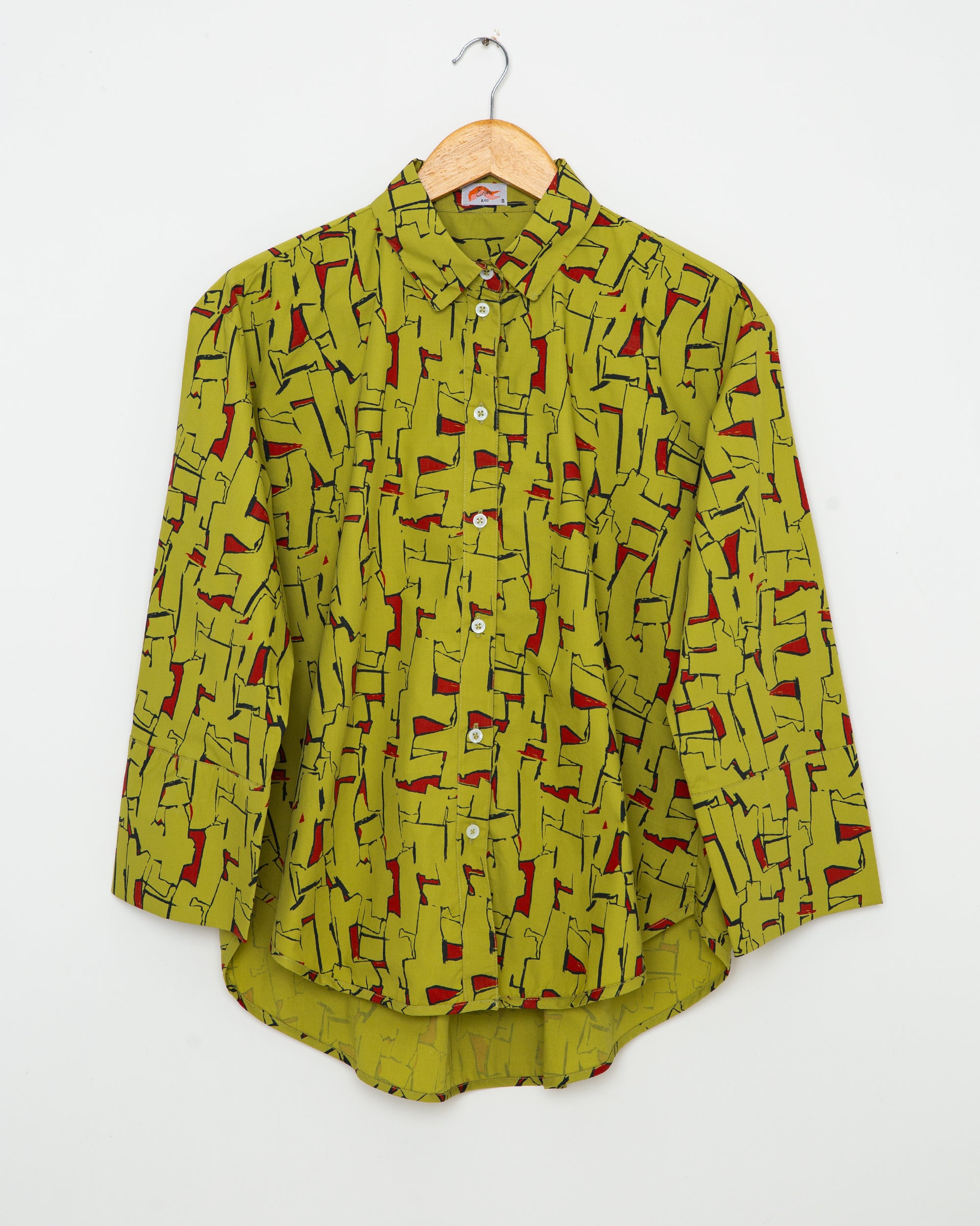 Avocado Printed Button Up