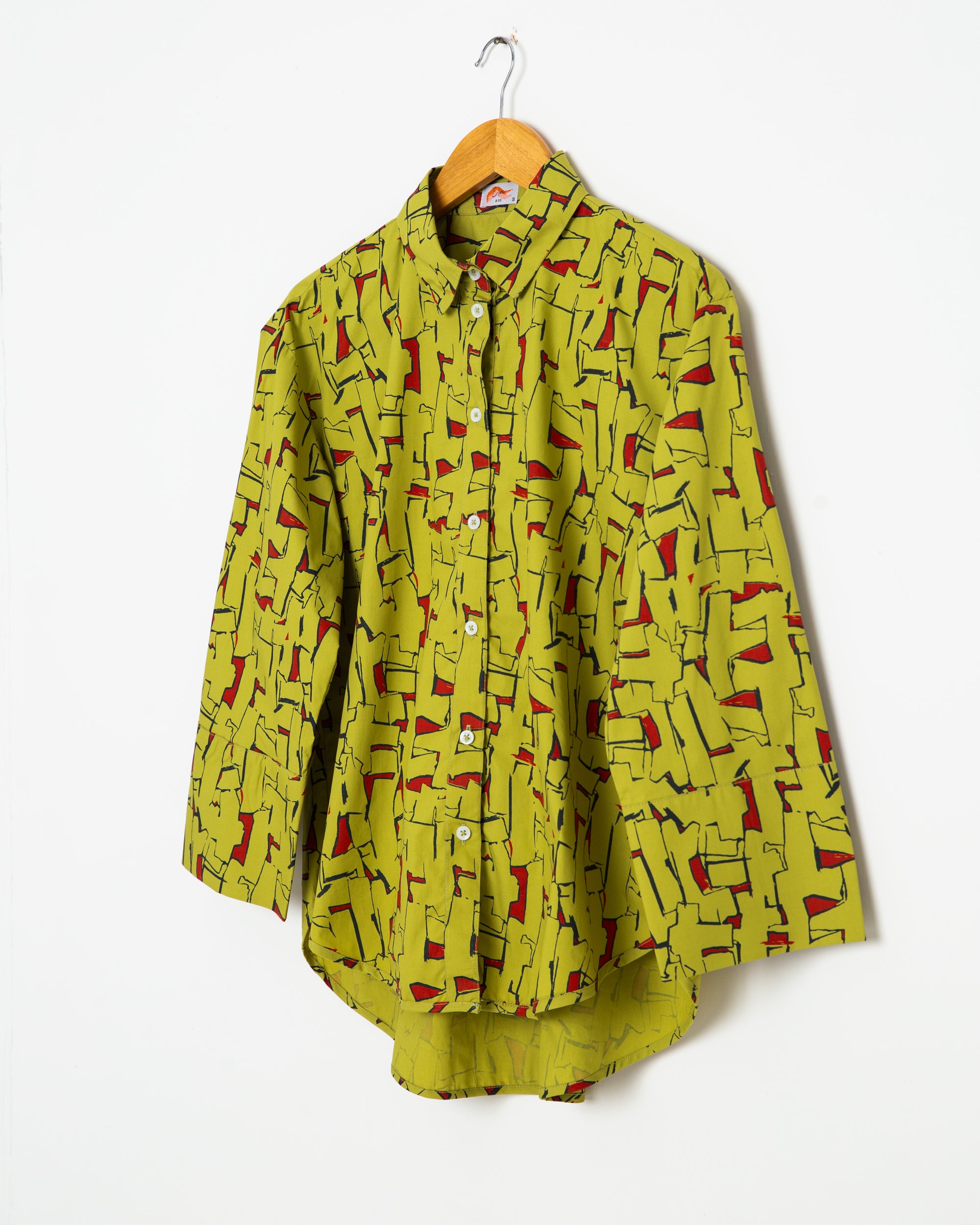 Avocado Printed Button Up