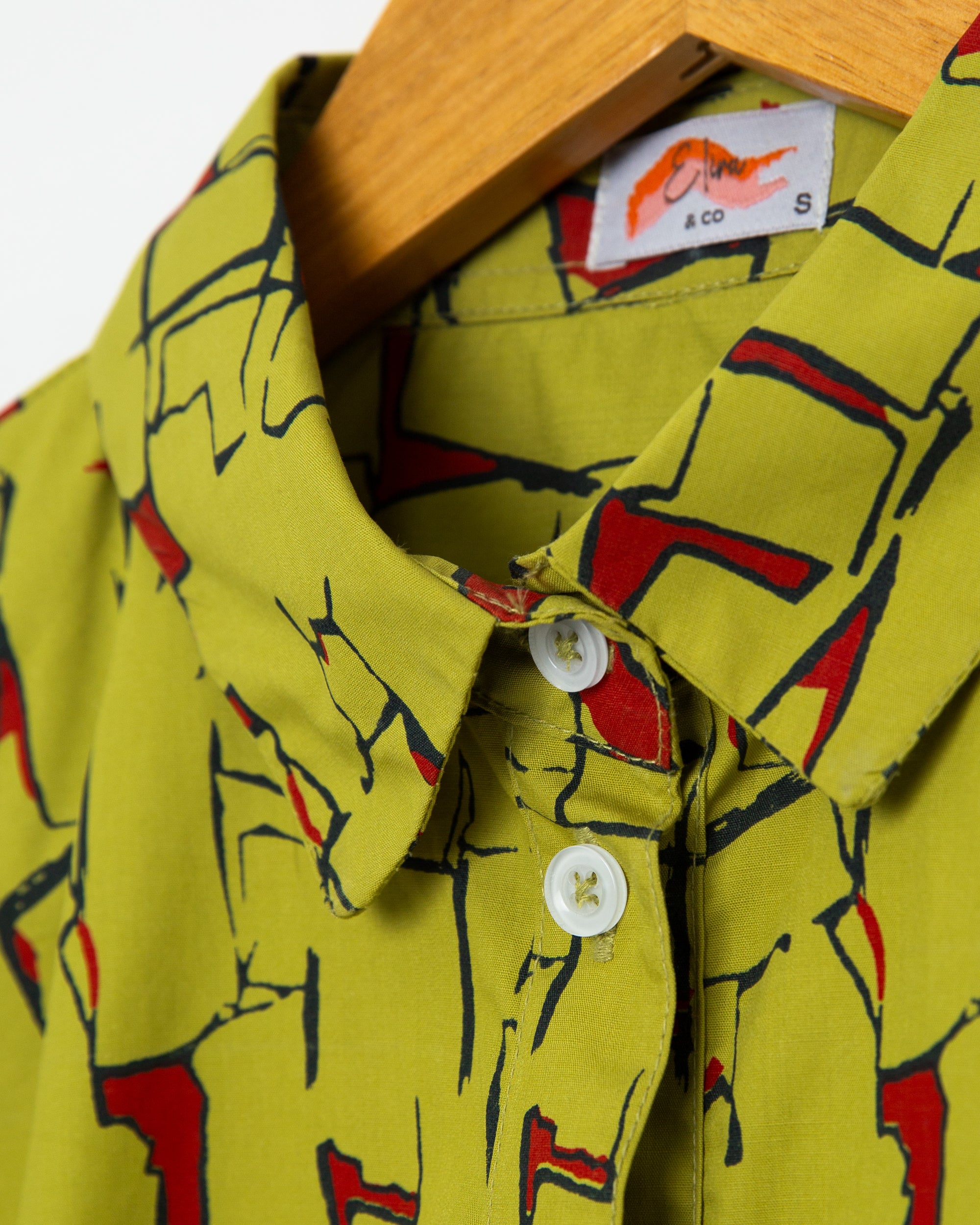 Avocado Printed Button Up