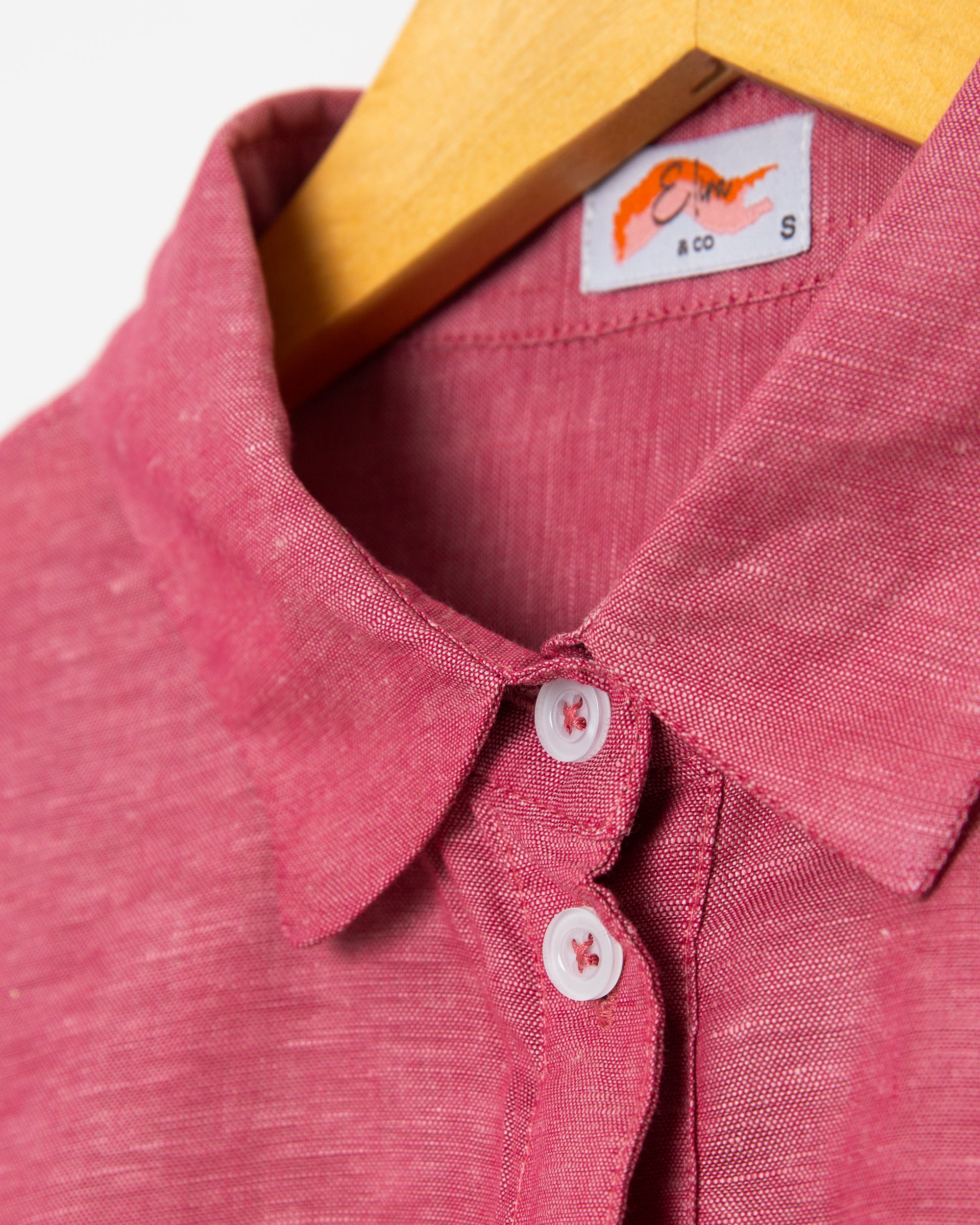 Red Chambray Button Up