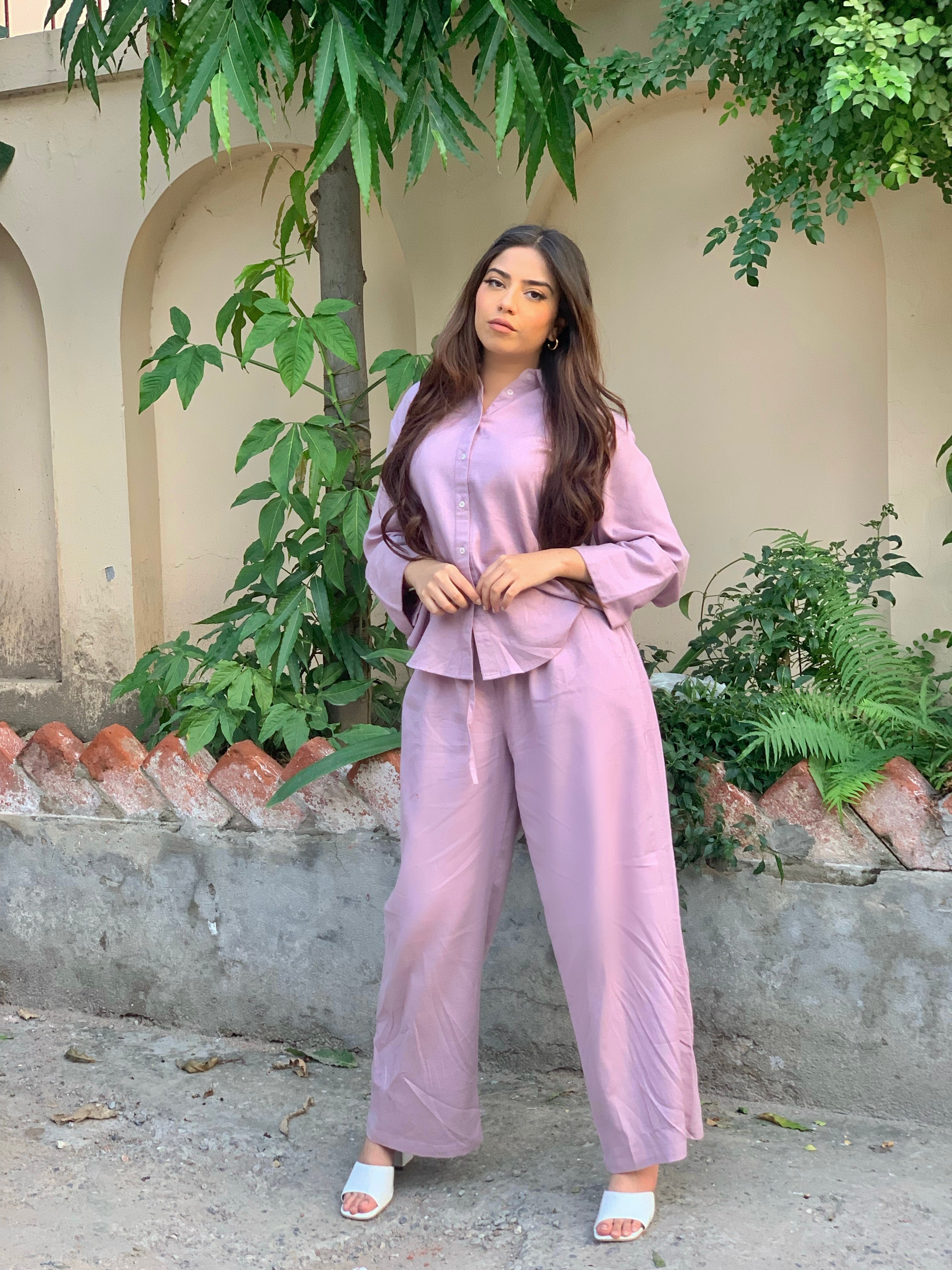 Pink Woven Co-Ord Set