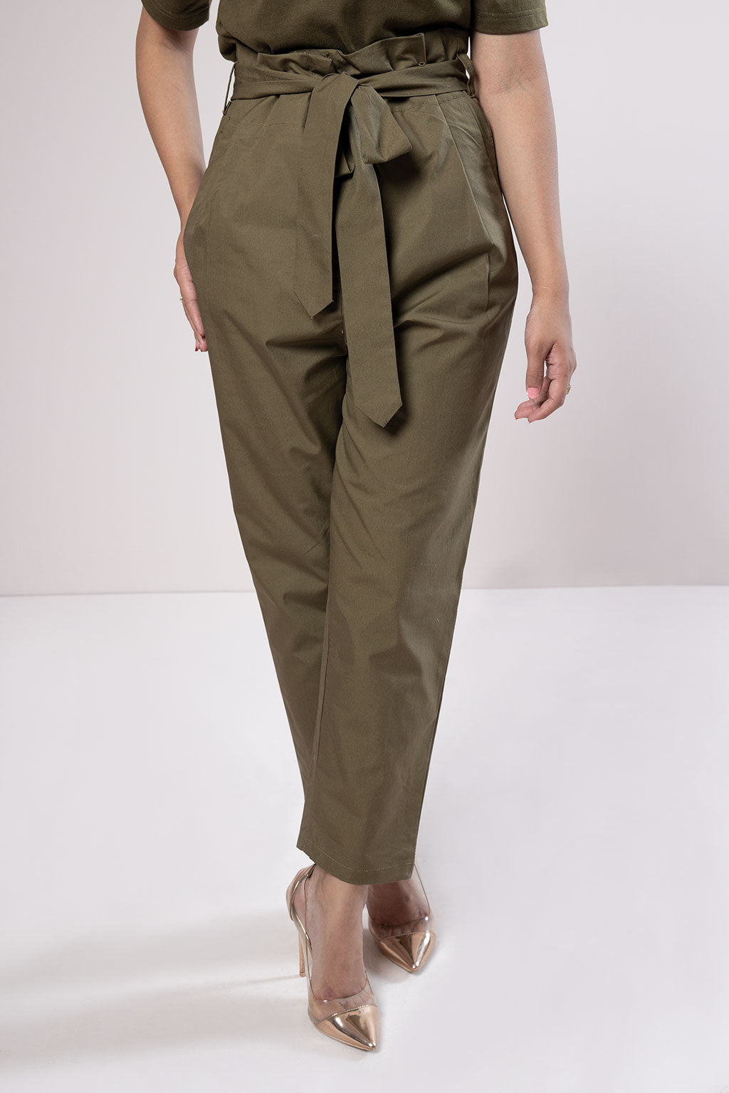 Pleated paperbag Trouser