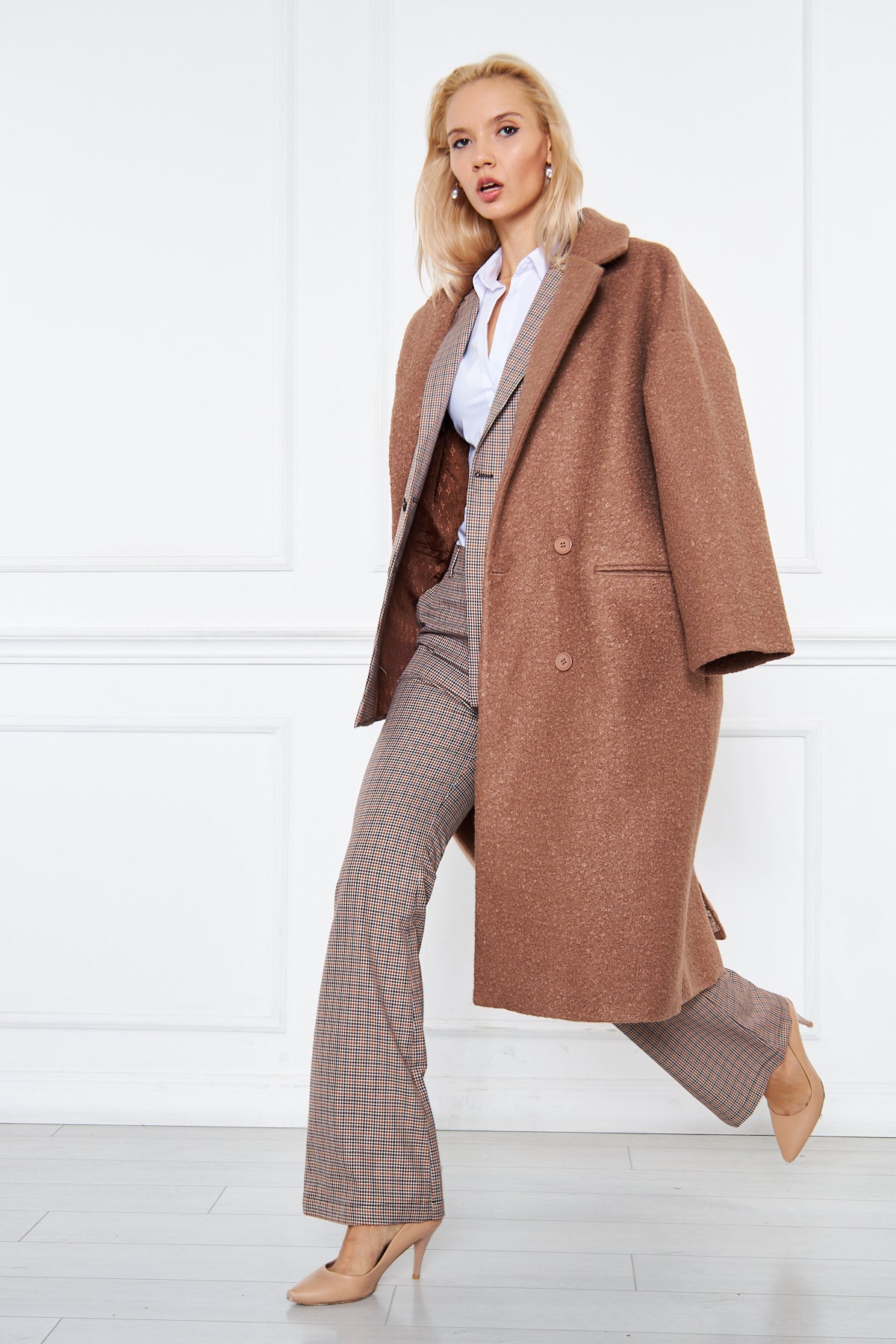 Frida Long Coat Camel