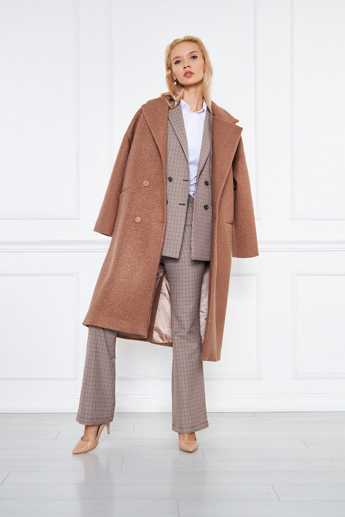 Frida Long Coat Camel
